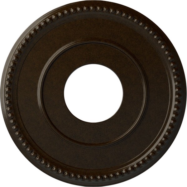 Ekena Millwork Bradford Ceiling Medallion (Fits Canopies up to 6 5/8"), 12 1/2"OD x 3 7/8"ID x 3/4"P, Bronze CM12BRBZS - main